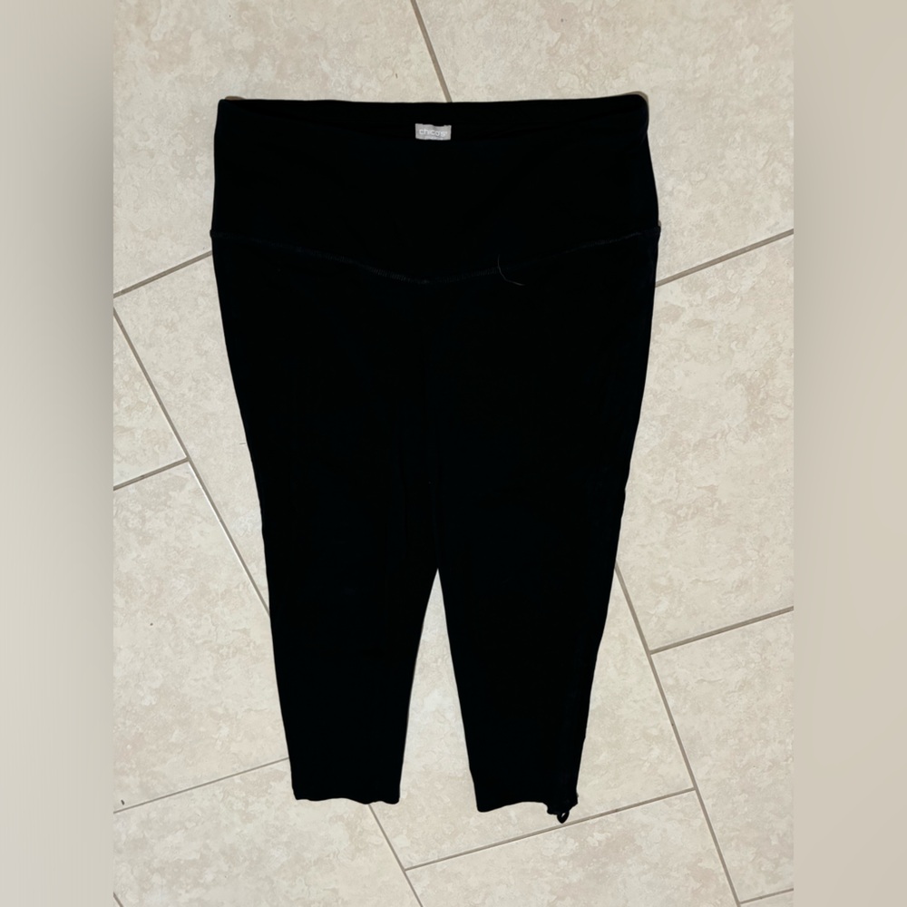 Chicos Size 12 Pants With Strings To Crop - image 1